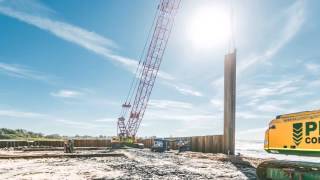 Sheet Piling for cofferdam Shell Cove [upl. by Elora]