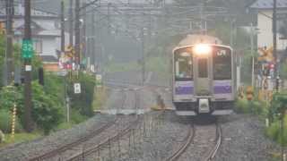 東北本線701系 平泉駅到着 JREast 701 series EMU [upl. by Neilson742]