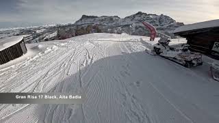 ⛷️ Gran Risa 17 Alta Badia Black 4K [upl. by Gitlow]