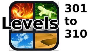 4 Pics 1 Word  Level 301 to 310  Walkthrough [upl. by Babara975]