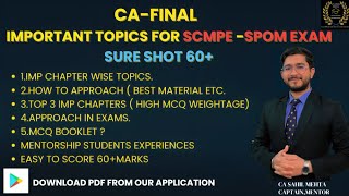 SPOM Set B SCMPE SCPME Important chapter wise topics  SCMPE 60Strategy  Clear in one shot [upl. by Hillier511]