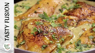 Chicken Fricassee  Delicious French Chicken Recipe [upl. by Nosyaj204]