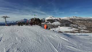 First day at Sestriere amp Pragelato  ski slopes Vialattea [upl. by Lette]