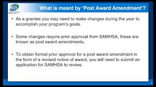 How to Submit a Post Award Amendment for Discretionary Grants [upl. by Dabbs]