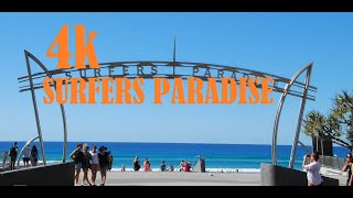 4k Surfers Paradise Gold Coast Queensland Australia Waking Film [upl. by Kjersti]