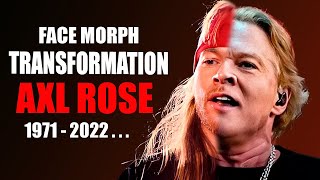 Axl Rose  Transformação Face Morph Evolution 1971  2022 [upl. by Eleaffar]