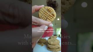 3 ingredient cookies vegan plantbased veganweightloss [upl. by Ausoj313]