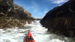 Anglesey Tidal Paddling in Sea Kayaks with SKUK Day 1 [upl. by Bocoj]