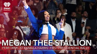 Megan Thee Stallion Performs At Kamala Harris First Presidential Rally  Fast Facts [upl. by Lazare193]