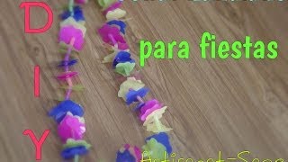 collar hawaiano para fiestas DIY manualidades [upl. by Dirk]