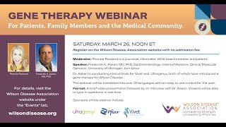 Wilson Disease Gene Therapy Webinar [upl. by Niatsirk]