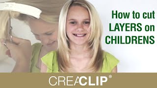 How to cut LAYERS on CHILDRENS hair tutorial Layered hairstyle [upl. by Esilrac728]