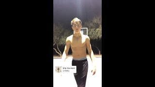 Asher Angel shirtless playing basketball  9 December 2018 [upl. by Derby67]