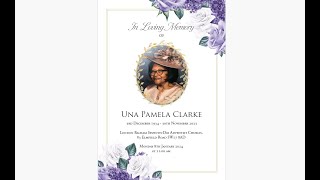 Funeral Service of Una Pamela Clarke [upl. by Helbonnas]