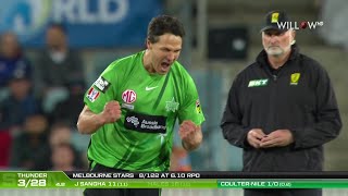 Nathan CoulterNile 3 wickets vs Sydney Thunder 1st Match  Sydney Thunder vs Melbourne Stars [upl. by Aihseyk]