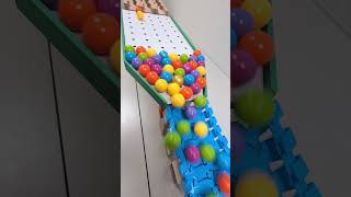 marble Run Race ASMR 113 Wooden Wave Course Colorful Marbles marblerun marblerunrace asmr [upl. by Wurtz]