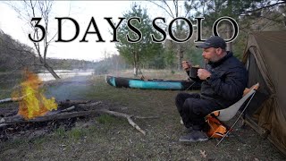 3 Days Solo Canoe Camping on a Beautiful Wild River [upl. by Droc]