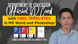 DepEd Official ID Card Layout and Design with FREE TEMPLATES in MS Word and Photoshop [upl. by Suoicserp]