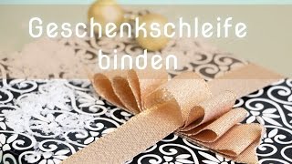 Geschenkschleife selber machen  Anleitung  Talude [upl. by Soalokin]