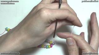 BeadsFriends Beaded Crochet Rope Tutorial  How to make a crochet rope with beads [upl. by Amena]