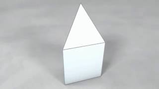 Make 3D Solid Shapes  Elongated Triangular Pyramid  Удлинённая треугольная пирамида J7 [upl. by Cornell]