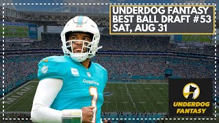 Underdog Fantasy NFL Best Ball Draft 53 [upl. by Travis]