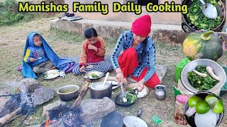 Manisha Family Cooking Local Food  EP10  Nepali Village Style Food  villagekitchenshare [upl. by Eerized]