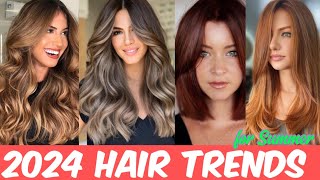 Hair Colour Trends for 2024  haircut  hairstyles Bright and Bold  stylesforall 2024hairtrends [upl. by Afesoj]