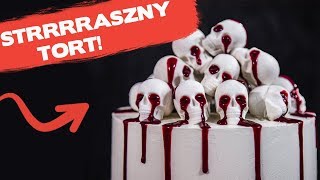 Przepis na TORT na HALLOWEEN Krem czekoladowy💀  Sugarlady [upl. by Adnahcal]