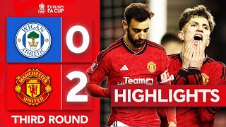 Dalot amp Fernandes Send United Through  Wigan 02 Manchester United  Emirates FA Cup 202324 [upl. by Jazmin478]