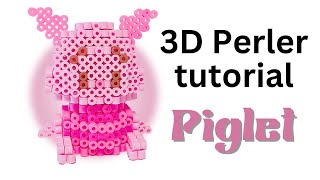 Piglet 3D Perler Tutorial [upl. by Annaitsirk]