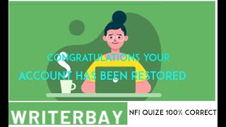 WRITERBAY NFI Quize Answers  How to pass writerbay NFI  Writerbay Test Answers [upl. by Broida]