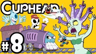 CUPHEAD  Mugman  2 Player CoOp  Gameplay Walkthrough PART 8 “Ghost Train to Mermaid Bae” [upl. by Aitel]