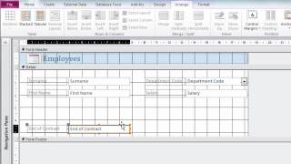 Size amp Position Controls on Microsoft Access Forms [upl. by Aleyak]