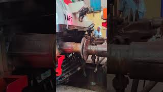 WAP7 LOCOMOTIVE shunting Coupling by Diesel locomotive train railway locomotive rrbje [upl. by Salangia]