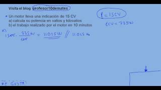 Energía y trabajo 39 potencia ejercicio 03 [upl. by Maddock]