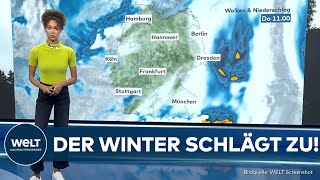 WINTERFEELING IM HERBST Temperaturen stürzen – so kalt wirds in Deutschland  WELT das Wetter [upl. by Atsugua]