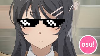 OSU I Bunny Girl Senpai Drill Remix I Normal [upl. by Maro]