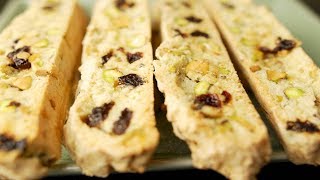 Cranberry Pistachio Biscotti Recipe Demonstration  Joyofbakingcom [upl. by Nafis456]