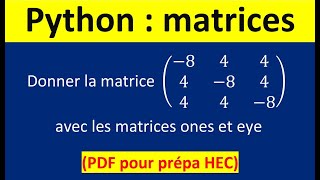 Python exercice classique en prépa HEC autour des npones et npeye [upl. by Henriques]