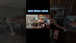 Quick kitchen refresh cleanandtidy cleaningmotivation speedcleaning [upl. by Kenimod]