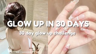 30 day glow up challenge🌷🫧  how to glow up in 30 days✨ [upl. by Nmutua929]