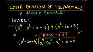 dividing polynomials KristaKingMath [upl. by Aelyak12]