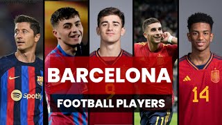 Jugadores del Barcelona ​​sus edades números y nacionalidades para la temporada 20222023 [upl. by Fortin]