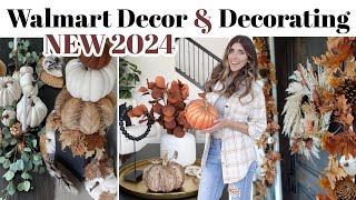 NEW FALL Walmart Shop amp Decorate 2024  Rustic Fall Decorating Ideas  Neutral Fall Decor [upl. by Saravat]