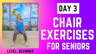 30 min Chair Exercises for Seniors  Cardio Posture amp Flexibility  Day 3 [upl. by Adaminah686]