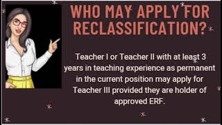 Reclassification of Position from Teacher I to Teacher IITeacher III [upl. by Hannazus336]