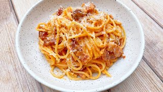 Pâtes carbonara à la tomate [upl. by Turnbull220]