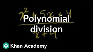 Polynomial division  Polynomial and rational functions  Algebra II  Khan Academy [upl. by Ahsaele502]