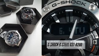 Unboxing GShock GSTB200D amp GSTB200B GSteel x Carbon Core Guard [upl. by Ronoel436]